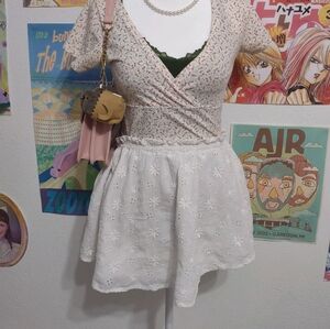 Aerie White Eyelet Skirt